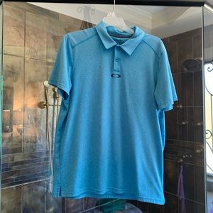 Men’s Taylored Fit Medium Blue Oakley Golf Polo